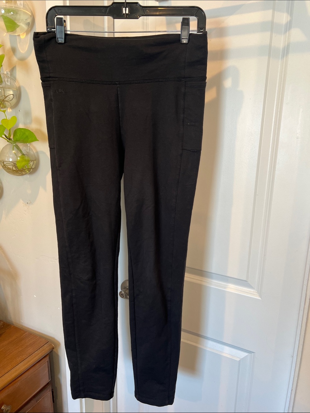 Lauren Ralph Lauren Black label Black High-Rise Ponte Leggings with Side Pockets